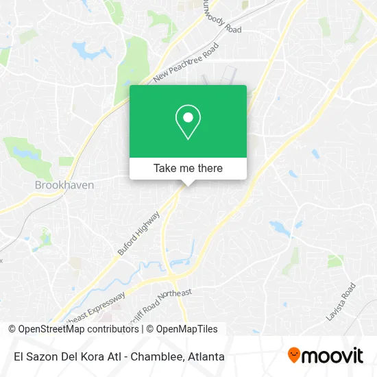 El Sazon Del Kora Atl - Chamblee map