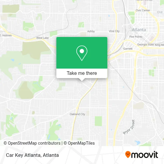Car Key Atlanta map
