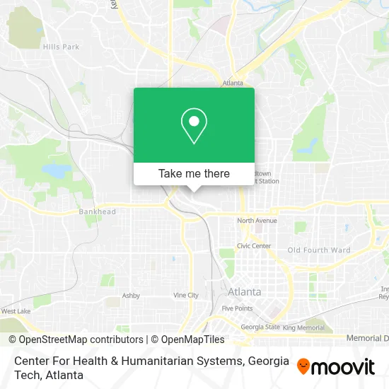 Center For Health & Humanitarian Systems, Georgia Tech map