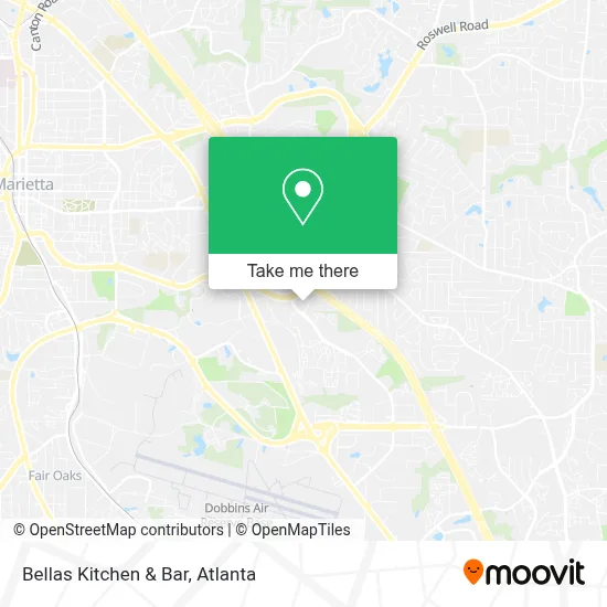 Bellas Kitchen & Bar map
