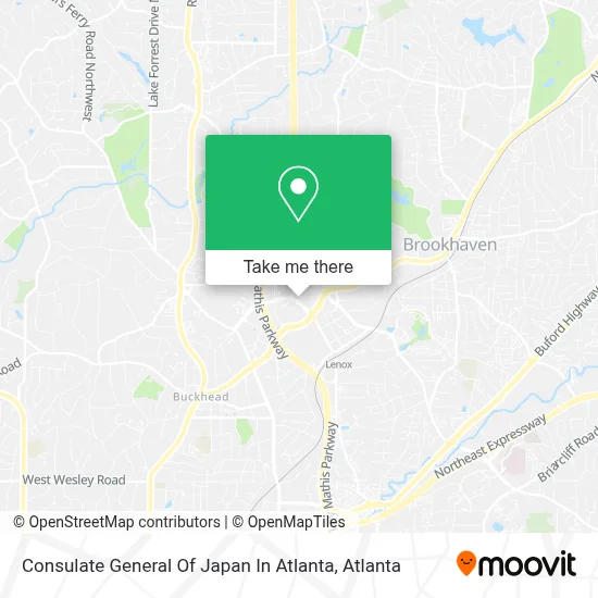 Consulate General Of Japan In Atlanta map