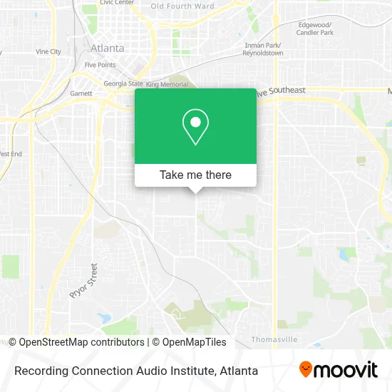 Recording Connection Audio Institute map