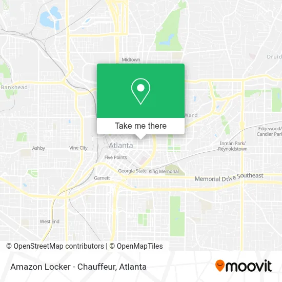 Amazon Locker - Chauffeur map