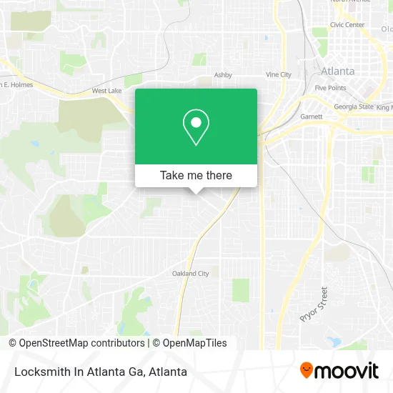 Locksmith In Atlanta Ga map
