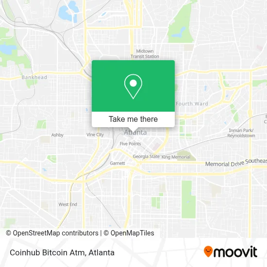 Coinhub Bitcoin Atm map