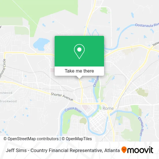 Jeff Sims - Country Financial Representative map