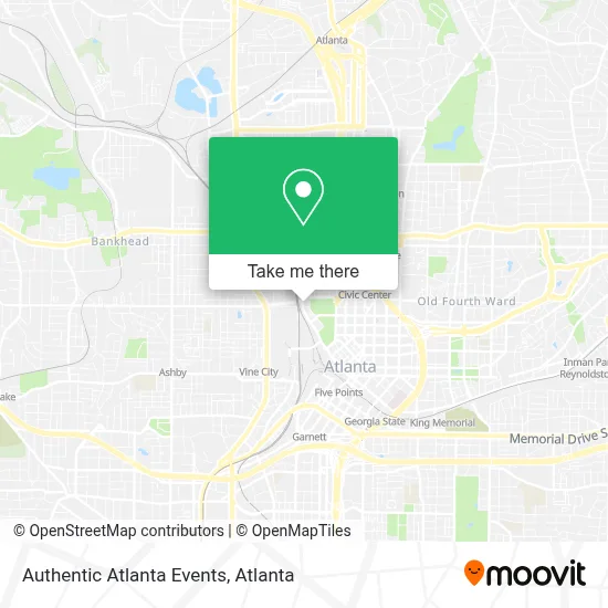 Authentic Atlanta Events map