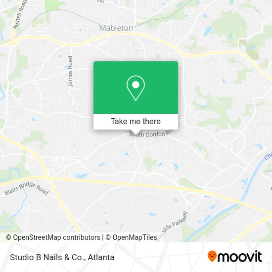 Studio B Nails & Co. map