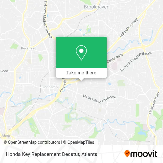 Honda Key Replacement Decatur map