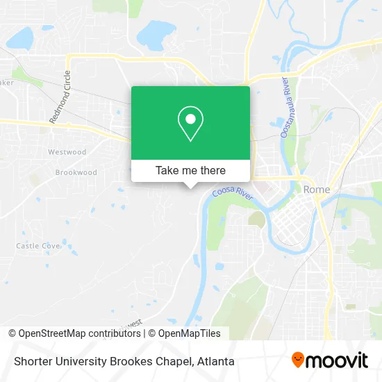 Shorter University Brookes Chapel map