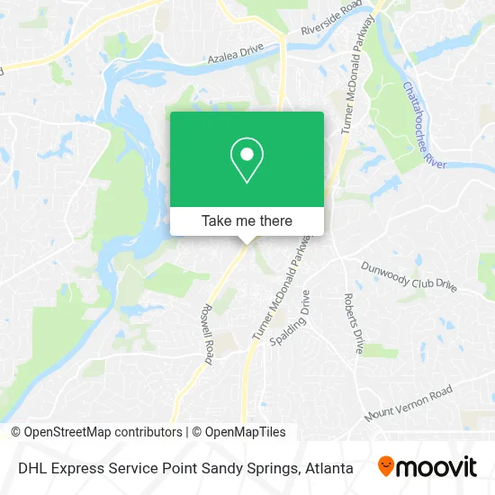 DHL Express Service Point Sandy Springs map