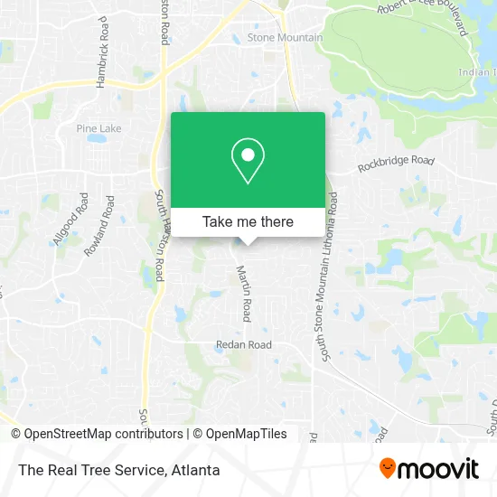 The Real Tree Service map