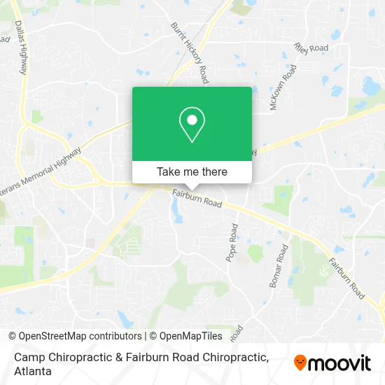Camp Chiropractic & Fairburn Road Chiropractic map