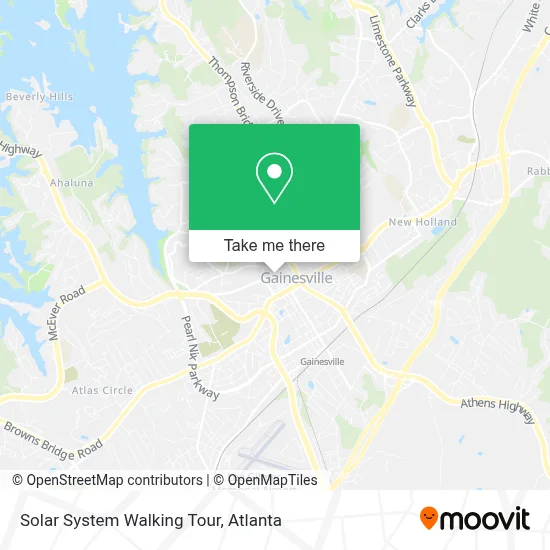 Solar System Walking Tour map