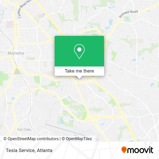 Tesla Service map
