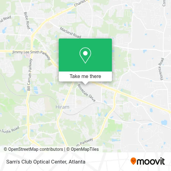 Sam's Club Optical Center map