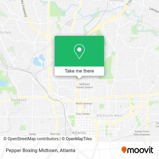 Pepper Boxing Midtown map