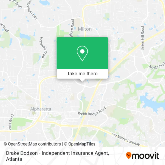 Drake Dodson - Independent Insurance Agent map
