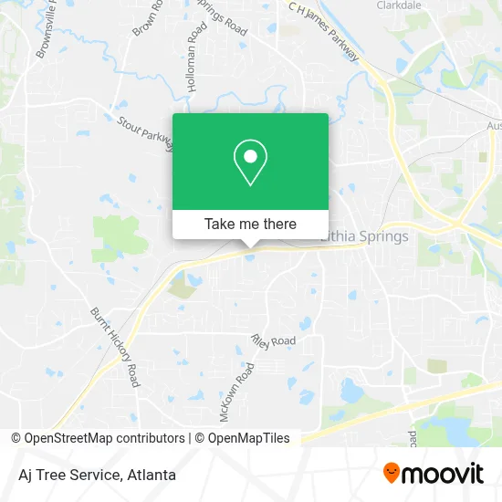 Aj Tree Service map