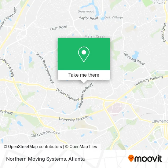 Northern Moving Systems map