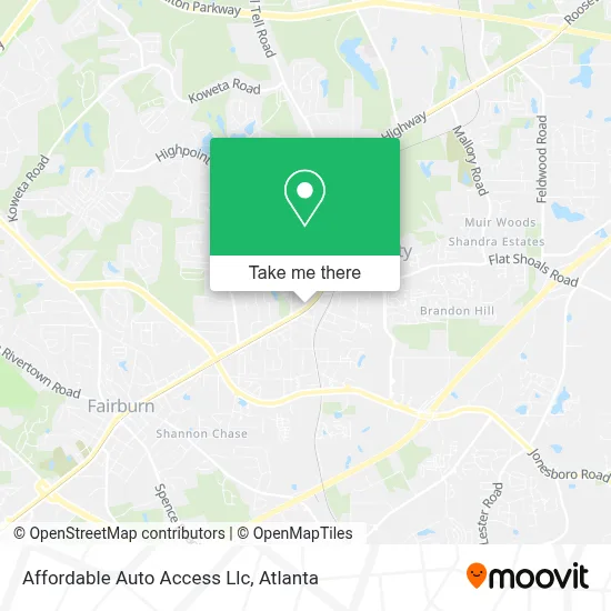 Affordable Auto Access Llc map
