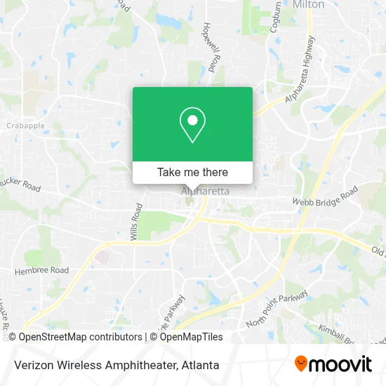 Verizon Wireless Amphitheater map