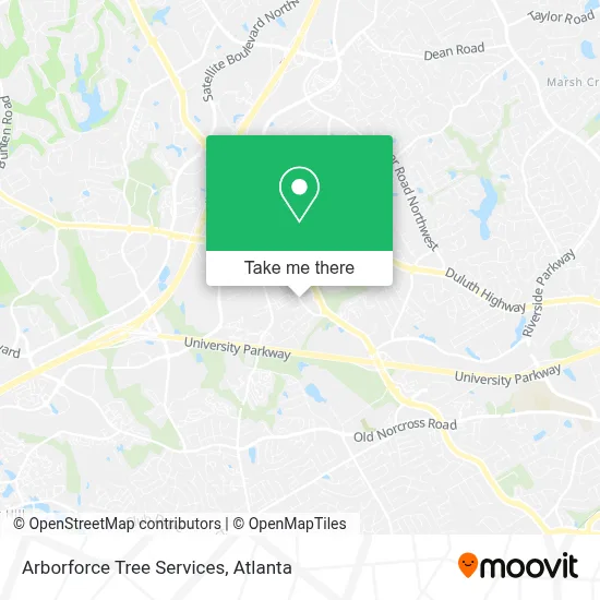 Arborforce Tree Services map