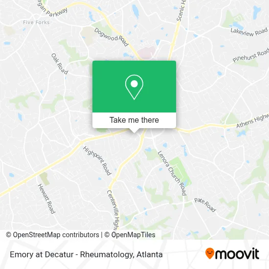 Emory at Decatur - Rheumatology map