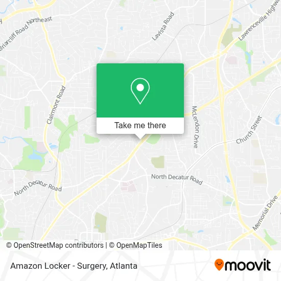 Amazon Locker - Surgery map
