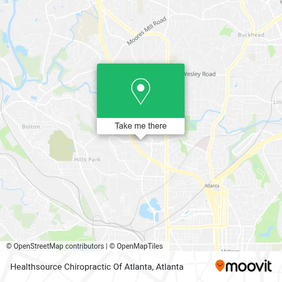 Healthsource Chiropractic Of Atlanta map