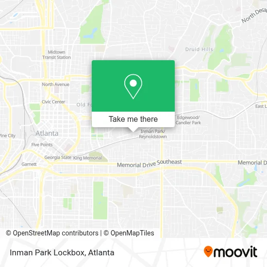 Inman Park Lockbox map