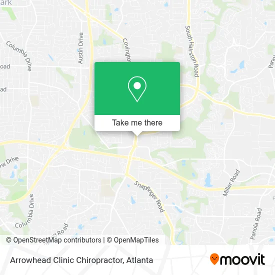 Arrowhead Clinic Chiropractor map