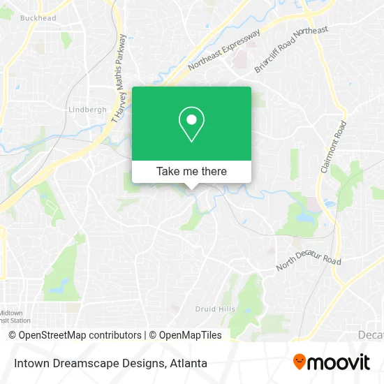 Intown Dreamscape Designs map