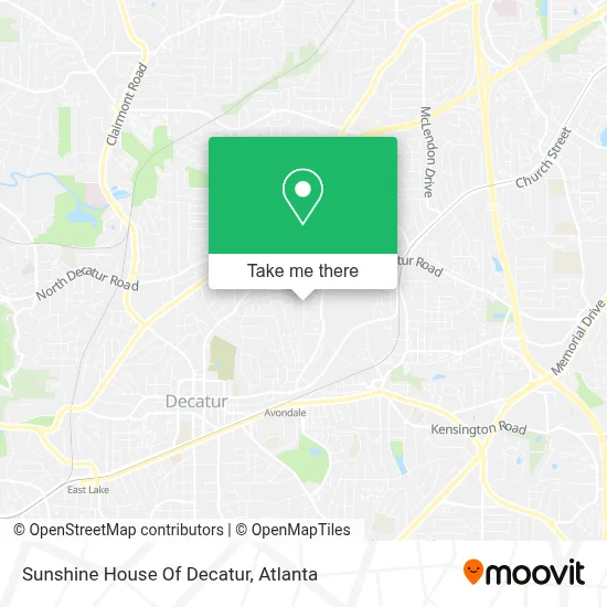 Sunshine House Of Decatur map