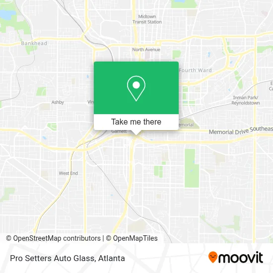 Pro Setters Auto Glass map