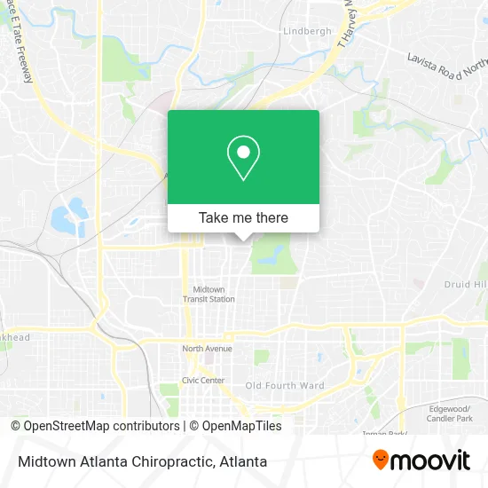 Midtown Atlanta Chiropractic map