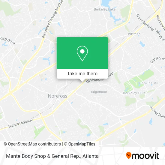 Mante Body Shop & General Rep. map