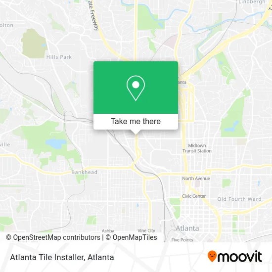 Atlanta Tile Installer map