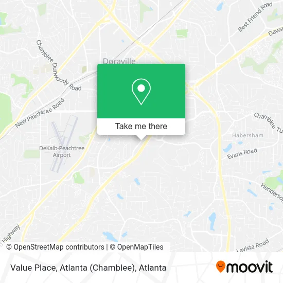 Value Place, Atlanta (Chamblee) map