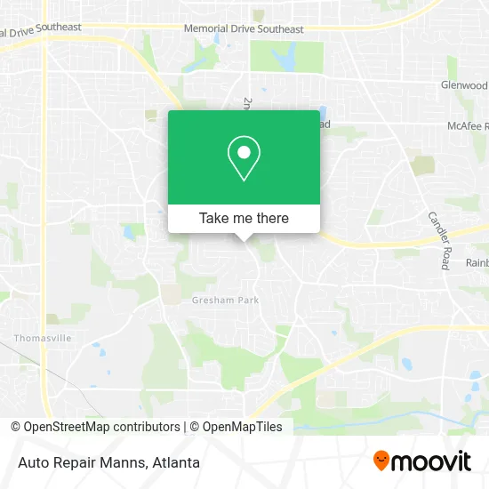Auto Repair Manns map