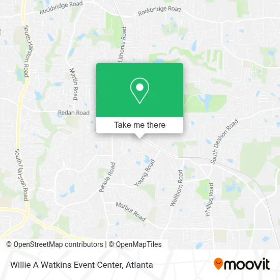 Willie A Watkins Event Center map