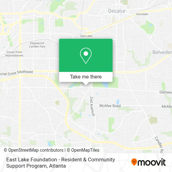 East Lake Foundation - Resident & Community Support Program map