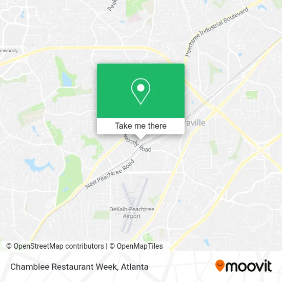 Chamblee Restaurant Week map