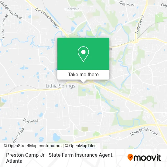 Preston Camp Jr - State Farm Insurance Agent map