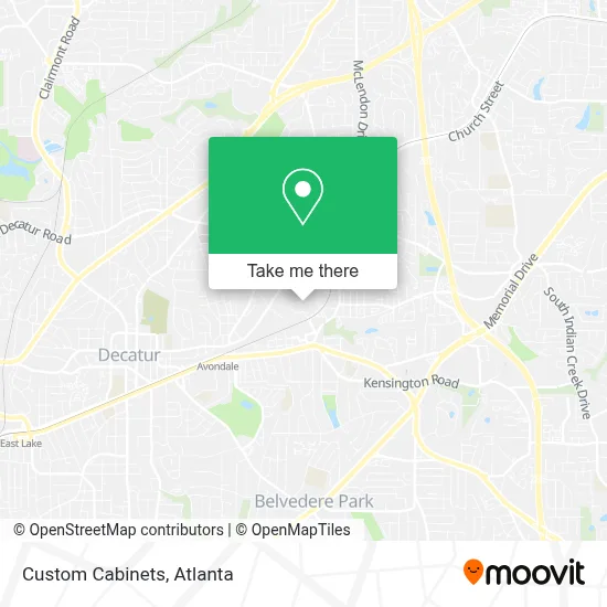 Custom Cabinets map