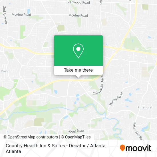 Country Hearth Inn & Suites - Decatur / Atlanta map