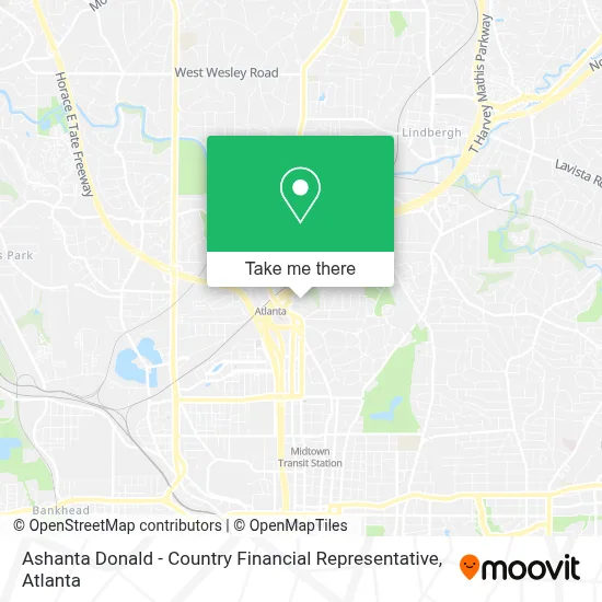 Ashanta Donald - Country Financial Representative map