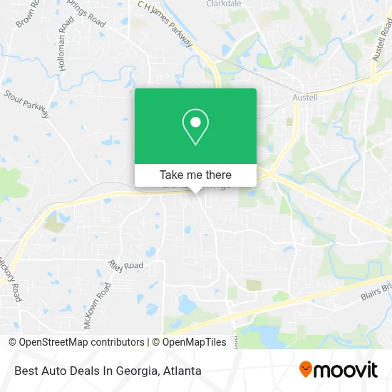 Best Auto Deals In Georgia map