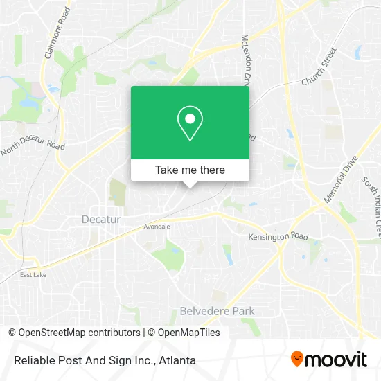 Reliable Post And Sign Inc. map