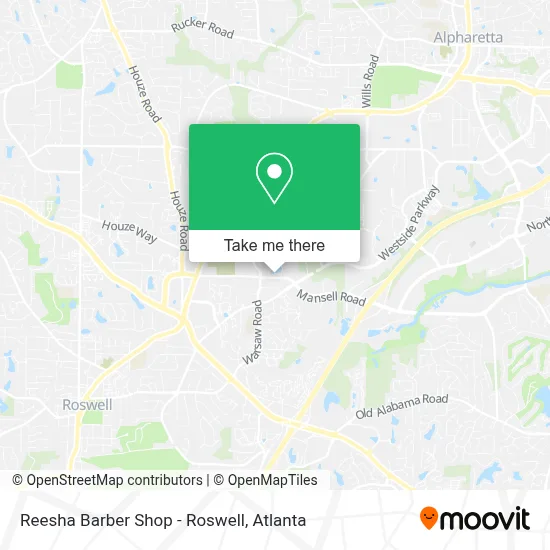 Reesha Barber Shop - Roswell map
